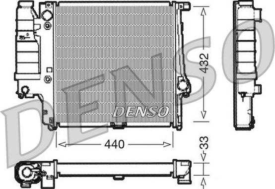 Denso DRM05038 - Jäähdytin,moottorin jäähdytys inparts.fi