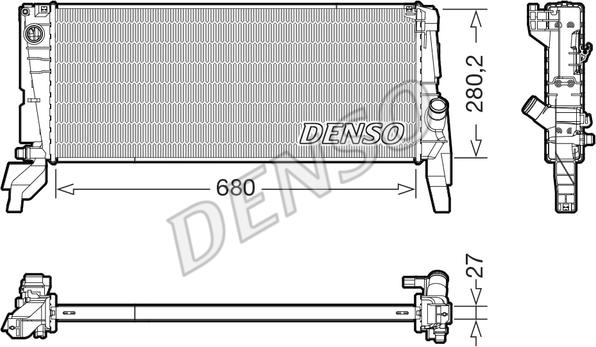 Denso DRM05074 - Jäähdytin,moottorin jäähdytys inparts.fi