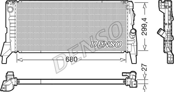 Denso DRM05119 - Jäähdytin,moottorin jäähdytys inparts.fi