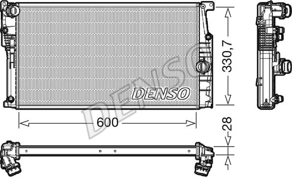 Denso DRM05120 - Jäähdytin,moottorin jäähdytys inparts.fi