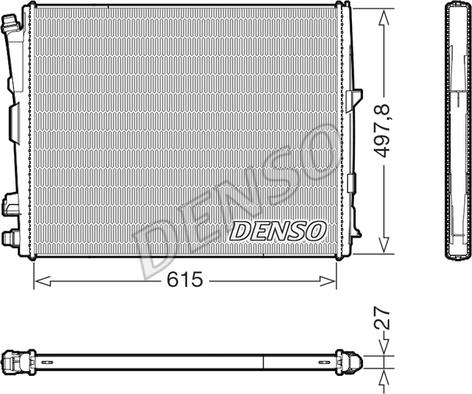 Denso DRM05123 - Jäähdytin,moottorin jäähdytys inparts.fi