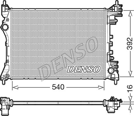 Denso DRM01010 - Jäähdytin,moottorin jäähdytys inparts.fi