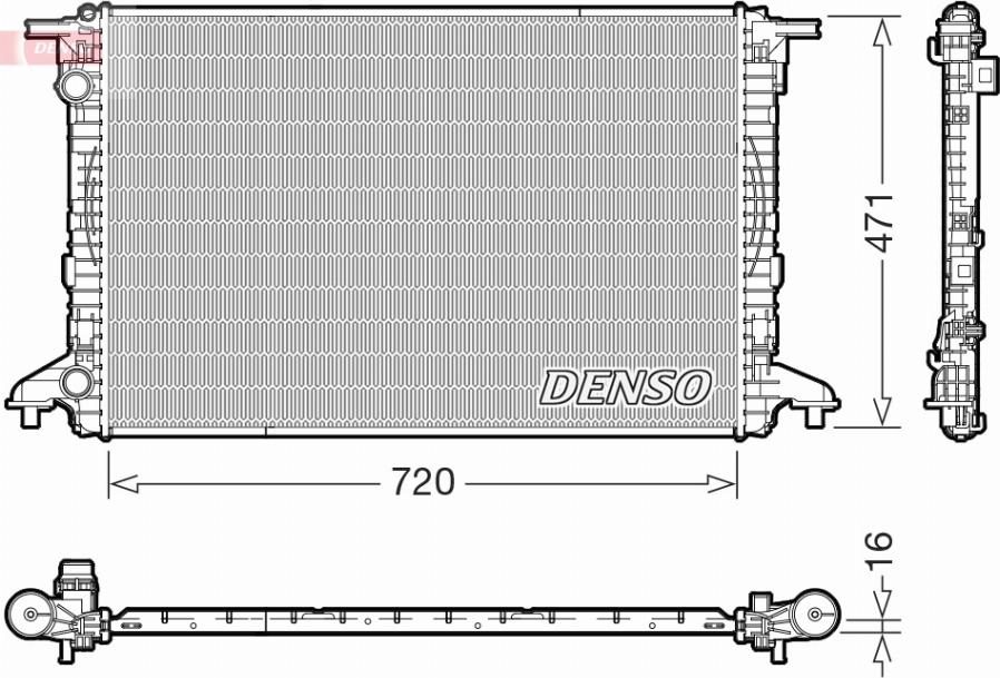 Denso DRM02049 - Jäähdytin,moottorin jäähdytys inparts.fi