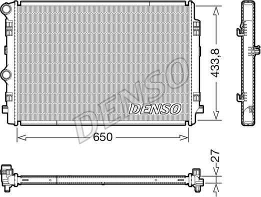 Denso DRM02044 - Jäähdytin,moottorin jäähdytys inparts.fi