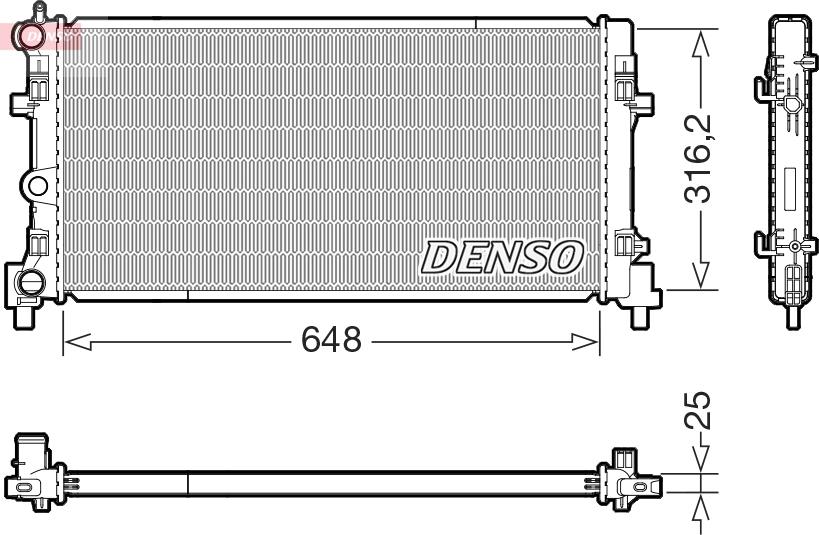 Denso DRM02045 - Jäähdytin,moottorin jäähdytys inparts.fi