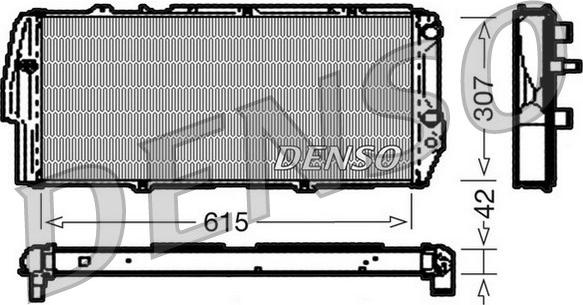 Denso DRM02040 - Jäähdytin,moottorin jäähdytys inparts.fi