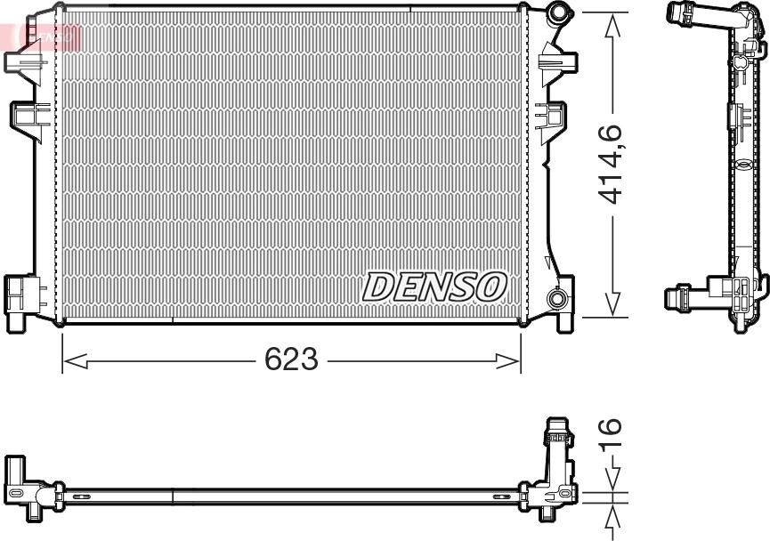 Denso DRM02048 - Jäähdytin,moottorin jäähdytys inparts.fi