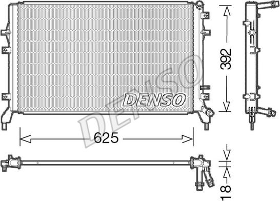 Denso DRM02016 - Jäähdytin,moottorin jäähdytys inparts.fi