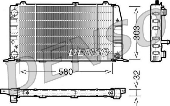 Denso DRM02010 - Jäähdytin,moottorin jäähdytys inparts.fi