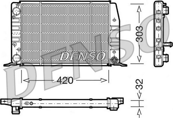 Denso DRM02012 - Jäähdytin,moottorin jäähdytys inparts.fi