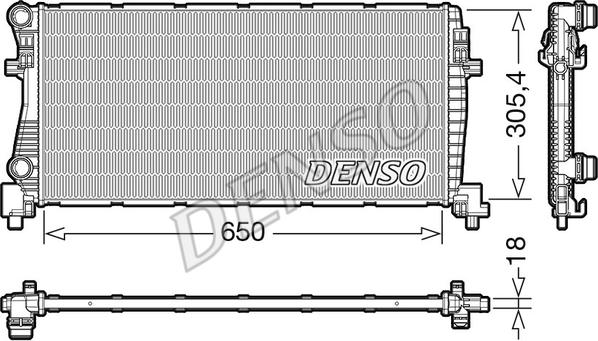 Denso DRM02017 - Jäähdytin,moottorin jäähdytys inparts.fi