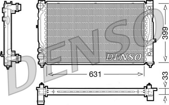 Denso DRM02030 - Jäähdytin,moottorin jäähdytys inparts.fi