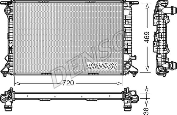 Denso DRM02024 - Jäähdytin,moottorin jäähdytys inparts.fi