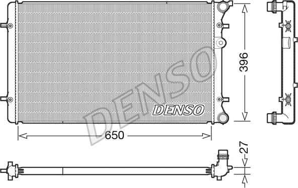 Denso DRM02025 - Jäähdytin,moottorin jäähdytys inparts.fi