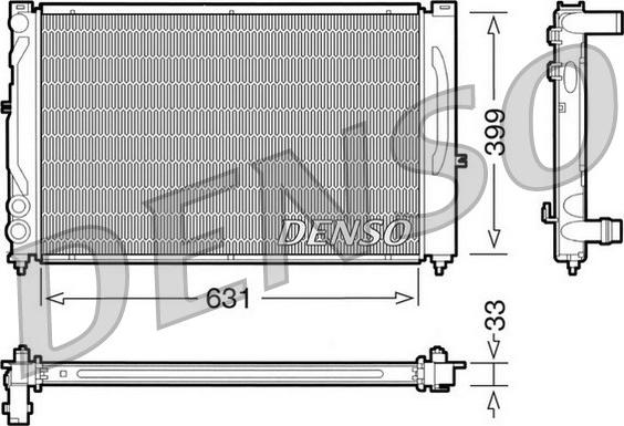 Denso DRM02020 - Jäähdytin,moottorin jäähdytys inparts.fi