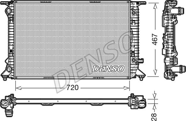 Denso DRM02021 - Jäähdytin,moottorin jäähdytys inparts.fi