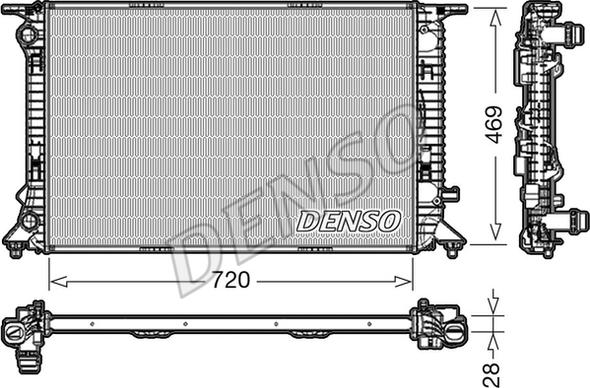 Denso DRM02022 - Jäähdytin,moottorin jäähdytys inparts.fi