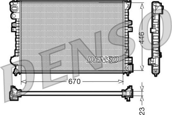 Denso DRM07055 - Jäähdytin,moottorin jäähdytys inparts.fi