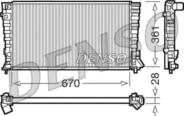 Denso DRM07020 - Jäähdytin,moottorin jäähdytys inparts.fi