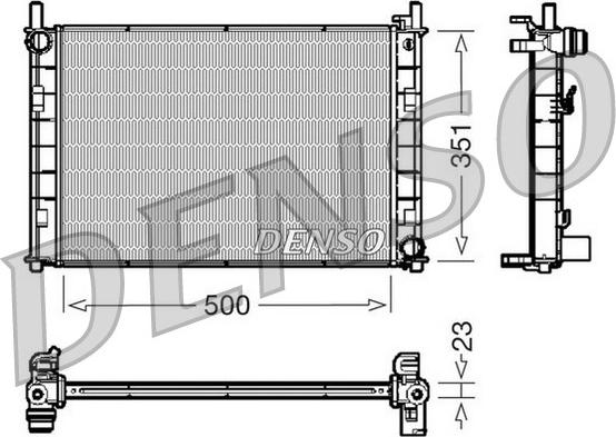 Denso DRM10045 - Jäähdytin,moottorin jäähdytys inparts.fi