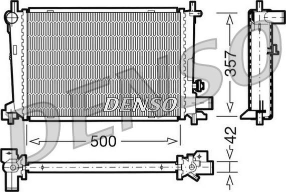 Denso DRM10040 - Jäähdytin,moottorin jäähdytys inparts.fi