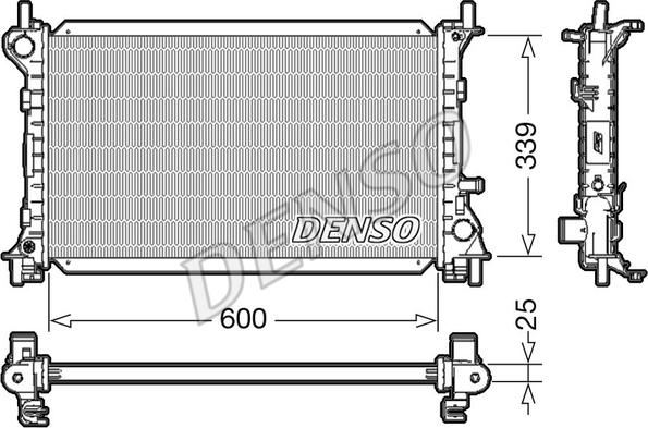 Denso DRM10003 - Jäähdytin,moottorin jäähdytys inparts.fi