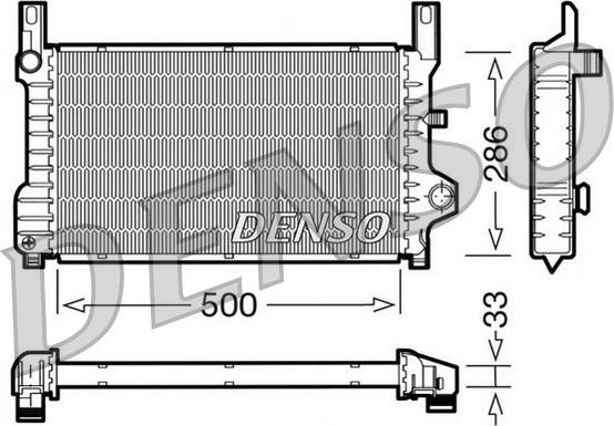 Denso DRM10036 - Jäähdytin,moottorin jäähdytys inparts.fi