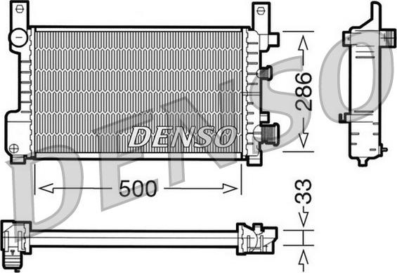 Denso DRM10037 - Jäähdytin,moottorin jäähdytys inparts.fi