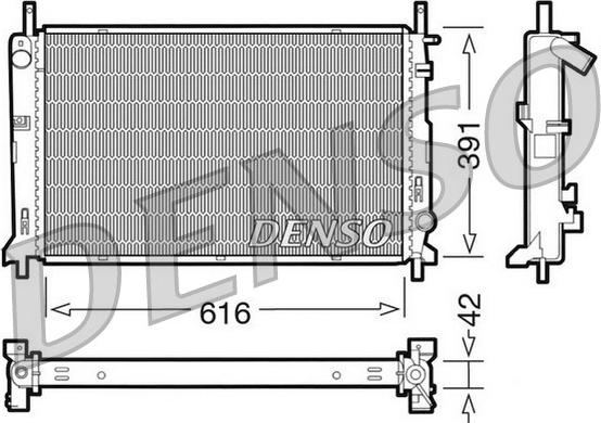 Denso DRM10071 - Jäähdytin,moottorin jäähdytys inparts.fi