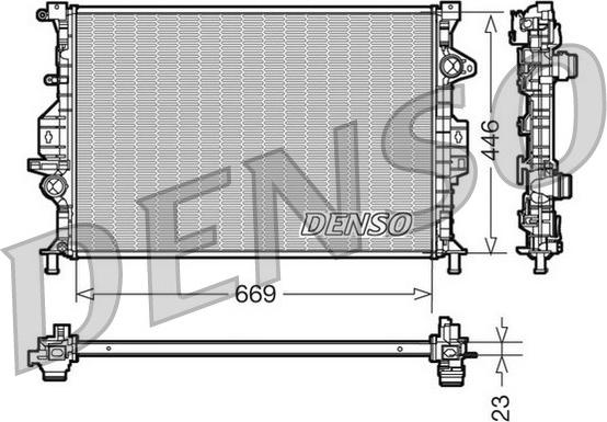 Denso DRM10077 - Jäähdytin,moottorin jäähdytys inparts.fi