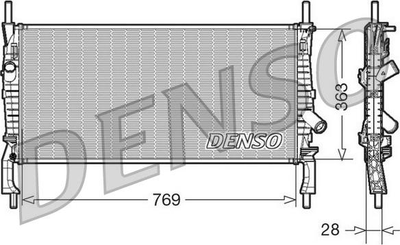 Denso DRM10106 - Jäähdytin,moottorin jäähdytys inparts.fi