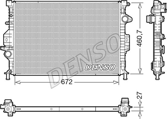 Denso DRM10115 - Jäähdytin,moottorin jäähdytys inparts.fi