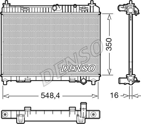 Denso DRM10113 - Jäähdytin,moottorin jäähdytys inparts.fi