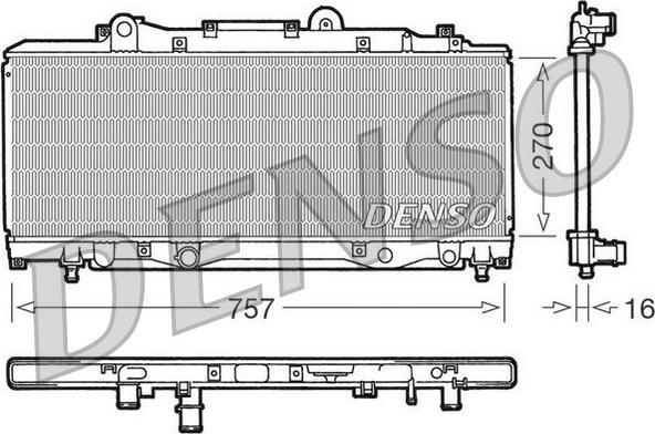 Denso DRM13002 - Jäähdytin,moottorin jäähdytys inparts.fi