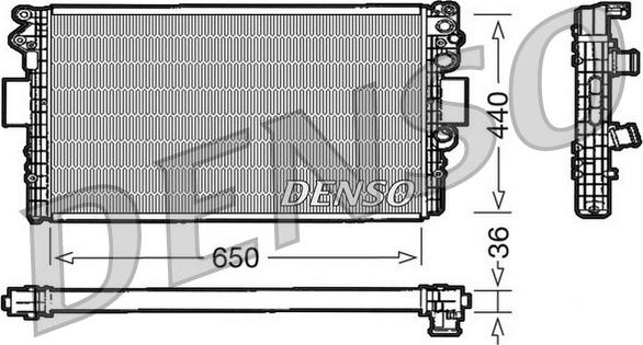 Denso DRM12004 - Jäähdytin,moottorin jäähdytys inparts.fi