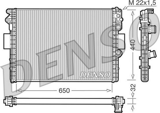 Denso DRM12001 - Jäähdytin,moottorin jäähdytys inparts.fi