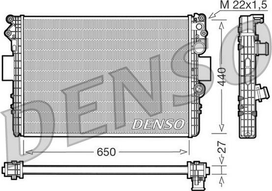 Denso DRM12002 - Jäähdytin,moottorin jäähdytys inparts.fi