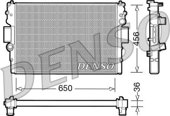 Denso DRM12007 - Jäähdytin,moottorin jäähdytys inparts.fi