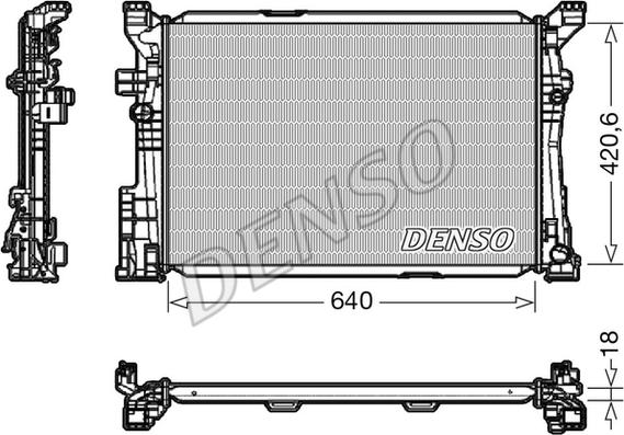 Denso DRM17096 - Jäähdytin,moottorin jäähdytys inparts.fi