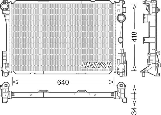 Denso DRM17049 - Jäähdytin,moottorin jäähdytys inparts.fi