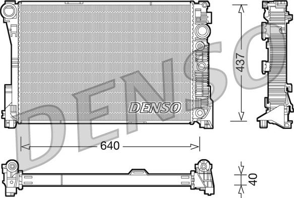 Denso DRM17046 - Jäähdytin,moottorin jäähdytys inparts.fi