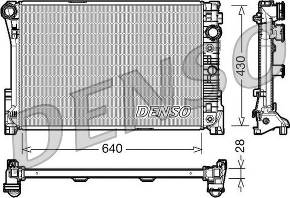 Denso DRM17043 - Jäähdytin,moottorin jäähdytys inparts.fi