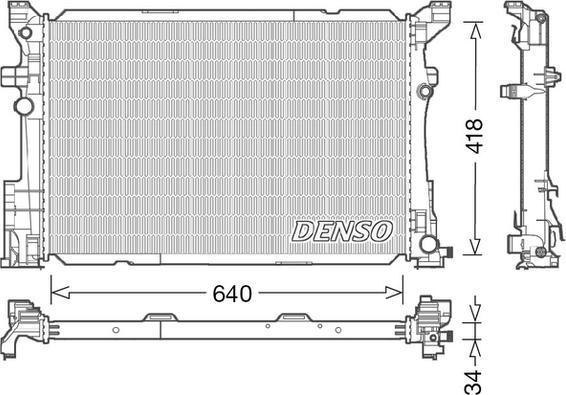 Denso DRM17054 - Jäähdytin,moottorin jäähdytys inparts.fi