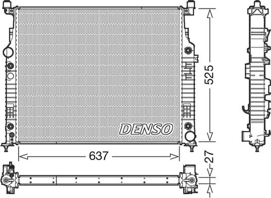 Denso DRM17056 - Jäähdytin,moottorin jäähdytys inparts.fi