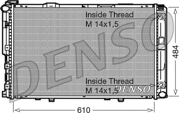 Denso DRM17039 - Jäähdytin,moottorin jäähdytys inparts.fi