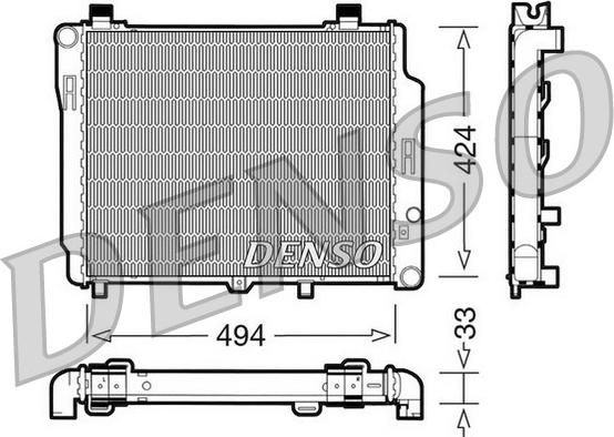 Denso DRM17074 - Jäähdytin,moottorin jäähdytys inparts.fi