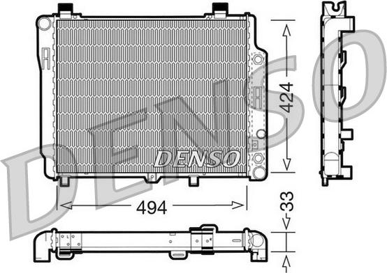 Denso DRM17075 - Jäähdytin,moottorin jäähdytys inparts.fi