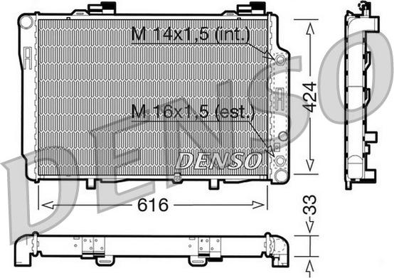 Denso DRM17071 - Jäähdytin,moottorin jäähdytys inparts.fi