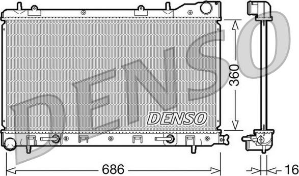 Denso DRM36001 - Jäähdytin,moottorin jäähdytys inparts.fi