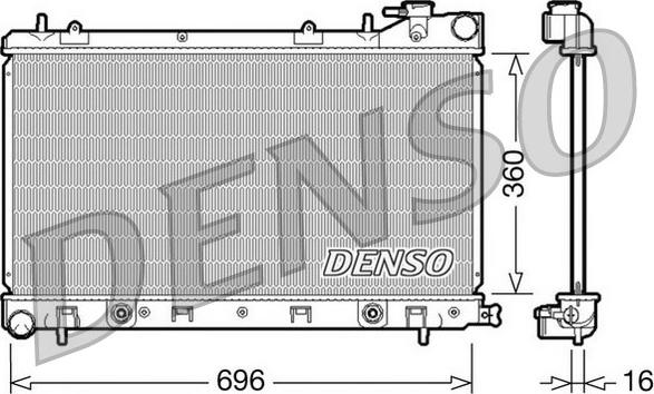 Denso DRM36002 - Jäähdytin,moottorin jäähdytys inparts.fi